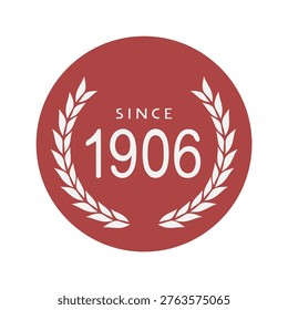Design of since 1906 year celebration