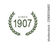 Design of since 1907 year celebration