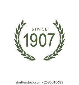 Design of since 1907 year celebration
