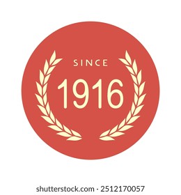 Design of since 1916 year symbol celebration