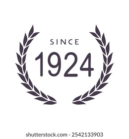 Design of since 1924 year symbol