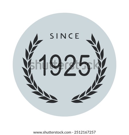 Design of since 1925 year symbol