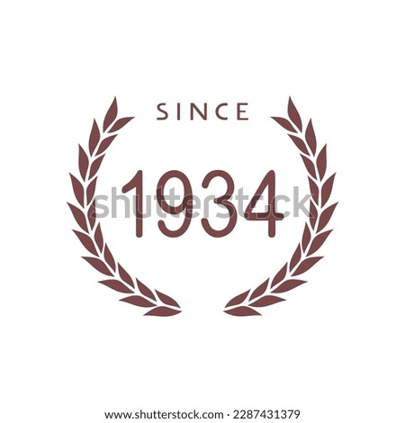 Design of since 1934 message