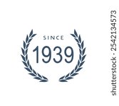 Design of since 1939 year symbol