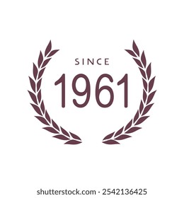 Design of since 1961 message