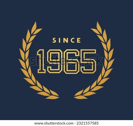 Design of since 1965 emblem