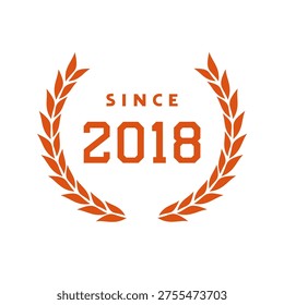 Design of since 2018 emblem