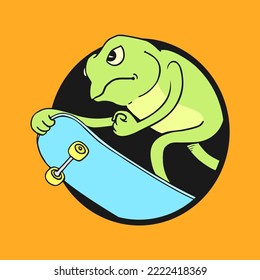 Design skate frog draw
