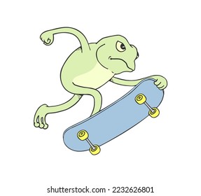 Design skate frog draw