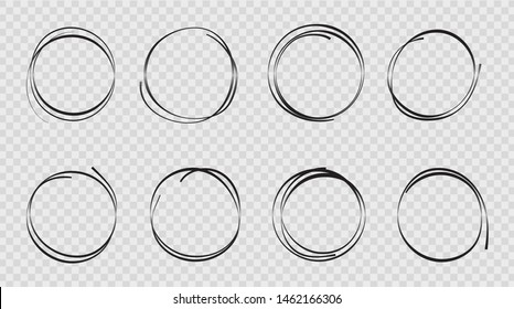 Design sketch hand drawn circle. Graphic round doodle in sketch style.Draft bubble of pencil. vector illustration eps10