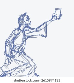 Design of sketch poor man draw