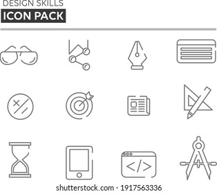 Design Skills Linear Icon Pack