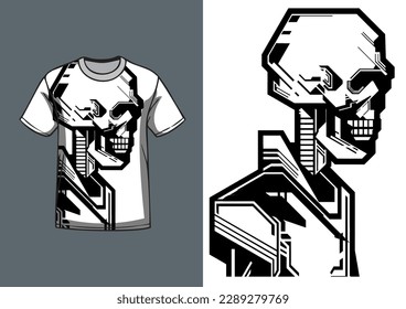 design skull side view for tshirt