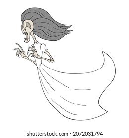 Design of skull wife ilustration
