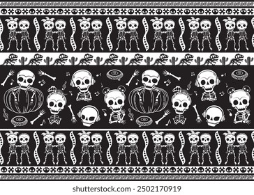 Design skulls patterns graphic print, It represents death in the next world, Design element for textile, fabric pattern design decorations templates and other designs.Used to make fabric.