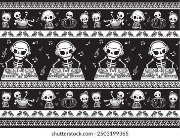 Design skulls patterns graphic print, It represents death in the next world, Design element for textile, fabric pattern design decorations templates and other designs.Used to make fabric.