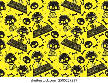 Design skulls patterns graphic print, It represents death in the next world, Design element for textile, fabric pattern design decorations templates and other designs.Used to make fabric.