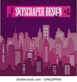 design of skyscraper for background