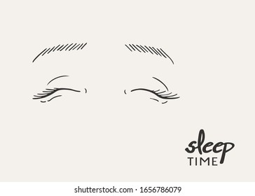 Diseño del dibujo de la cara dormida