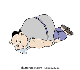 design of sleeping man draw