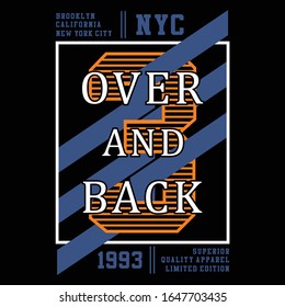 design slogan, over and back vector graphics 