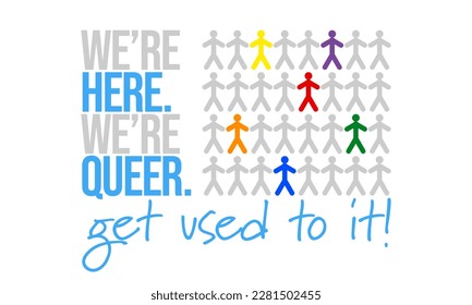 Design with slogan for pride.