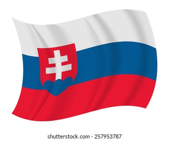 design Slovakia flag waving vector