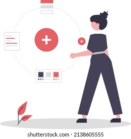 Design small scene background vector material resources