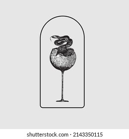 Design snake in broken glass, perfect for wearing on t-shirts or other merchandise.