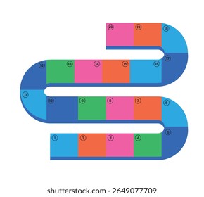 Design snake and ladder shape unique isolated