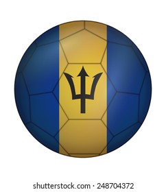 design soccer ball flag of Barbados