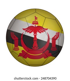 design soccer ball flag of Brunei