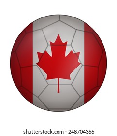 design soccer ball flag of Canada
