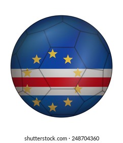 design soccer ball flag of Cape Verde