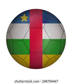 design soccer ball flag of Central African Republic