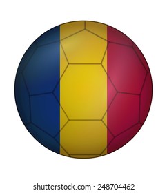 design soccer ball flag of Chad