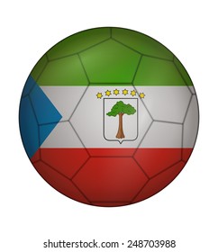 design soccer ball flag of Equatorial Guinea