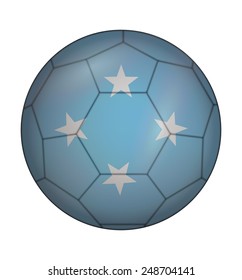 design soccer ball flag of F.S. Micronesia