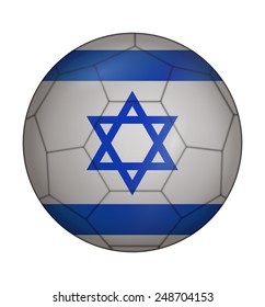 design soccer ball flag of Israel