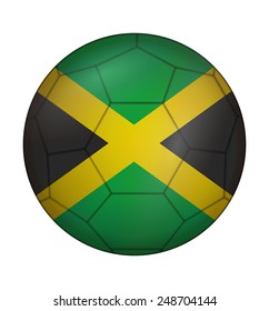 design soccer ball flag of Jamaica