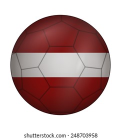 design soccer ball flag of Latvia
