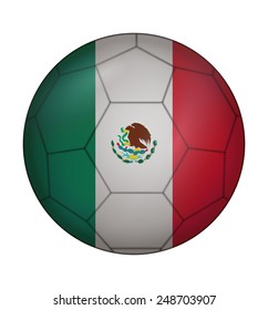 design soccer ball flag of Mexico