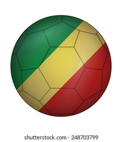 design soccer ball flag of Republic of the Congo