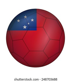 design soccer ball flag of Samoa