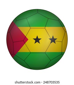 design soccer ball flag of Sao Tome and Principe