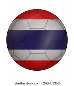 design soccer ball flag of Thailand