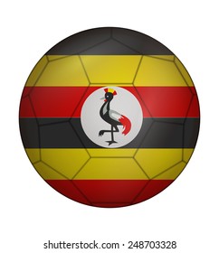 design soccer ball flag of Uganda
