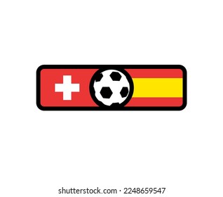 Design of soccer nations duel symbol