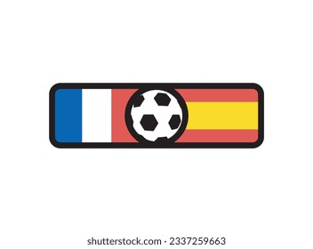 Design of soccer nations duel symbol