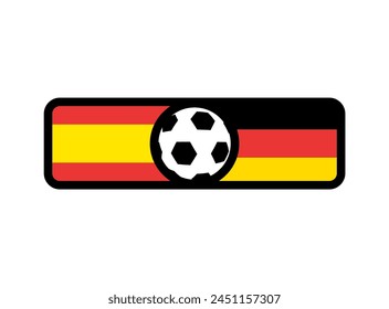 Design of soccer nations duel symbol